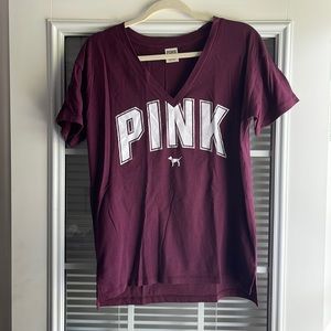 Burgundy PINK Fitted Tee